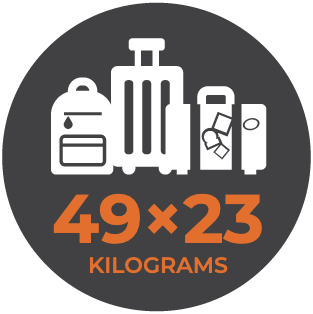 Luggage 49 × 23 kg