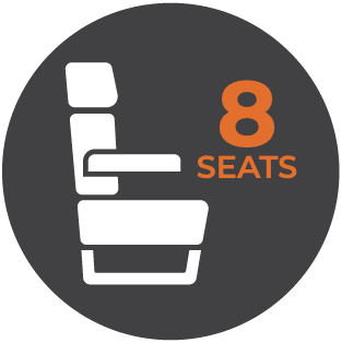 8 seats